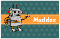 Thumbnail for Personalized Robots Placemat V - Robot Gears - Robot X -  View