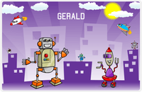 Thumbnail for Personalized Robots Placemat VI - Future City - Robot II -  View