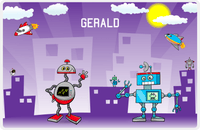 Thumbnail for Personalized Robots Placemat VI - Future City - Robot IV -  View