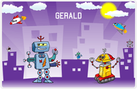 Thumbnail for Personalized Robots Placemat VI - Future City - Robot V -  View