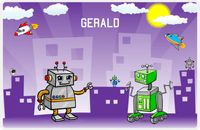 Thumbnail for Personalized Robots Placemat VI - Future City - Robot VI -  View