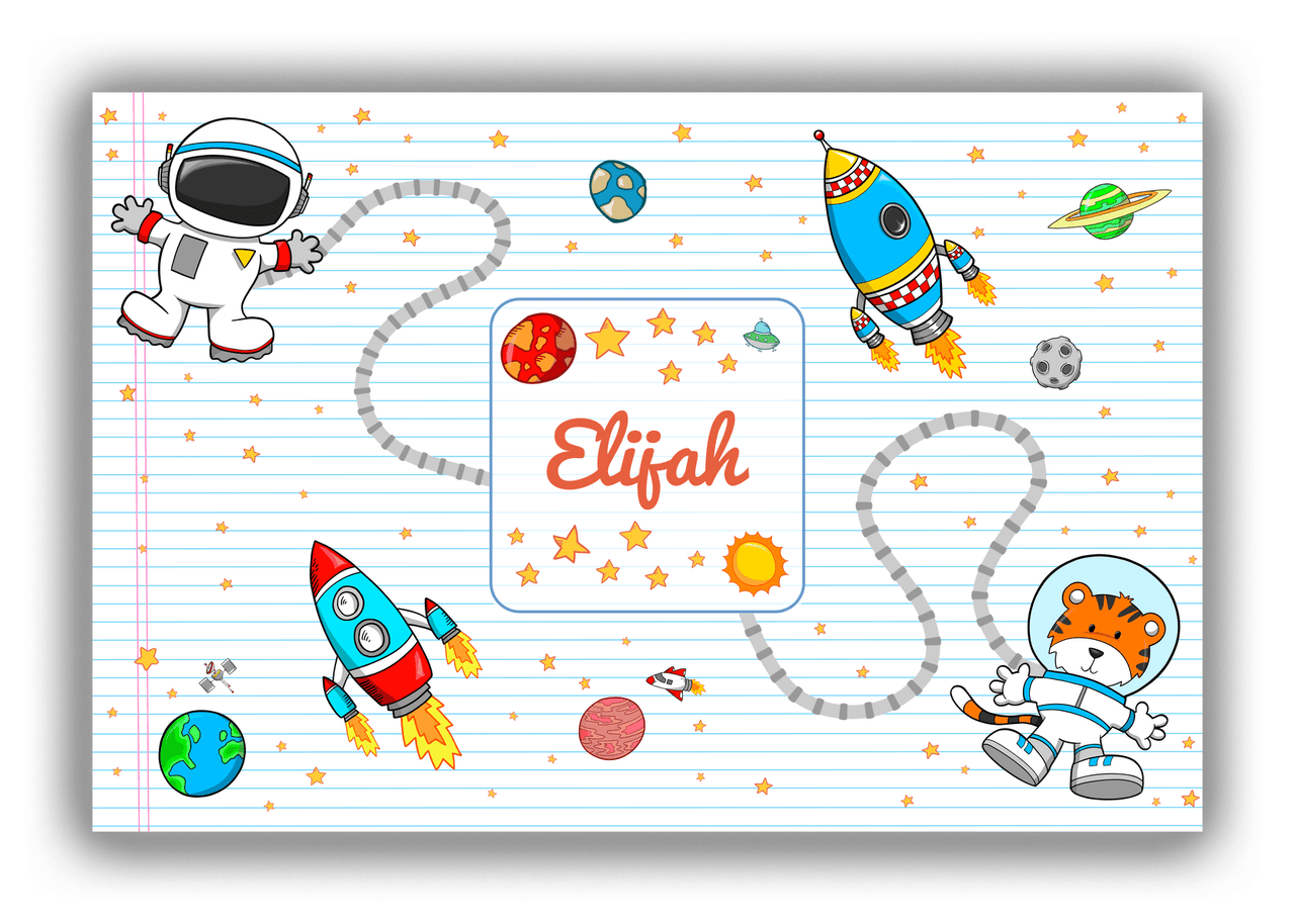 Personalized Rocket Ships Canvas Wrap & Photo Print I - Star Tiger - White Background - Front View