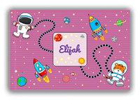 Thumbnail for Personalized Rocket Ships Canvas Wrap & Photo Print I - Star Tiger - Pink Background - Front View