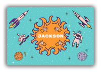 Thumbnail for Personalized Rocket Ships Canvas Wrap & Photo Print V - Fireball Galaxy - Teal Background - Front View