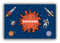 Thumbnail for Personalized Rocket Ships Canvas Wrap & Photo Print V - Fireball Galaxy - Blue Background - Front View