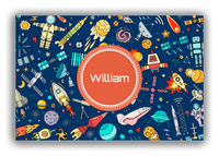 Thumbnail for Personalized Rocket Ships Canvas Wrap & Photo Print IX - Circle Nameplate - Front View