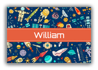 Thumbnail for Personalized Rocket Ships Canvas Wrap & Photo Print IX - Ribbon Nameplate - Front View