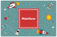 Thumbnail for Personalized Rocket Ship Placemat II - Galaxy Center - Square Nameplate -  View