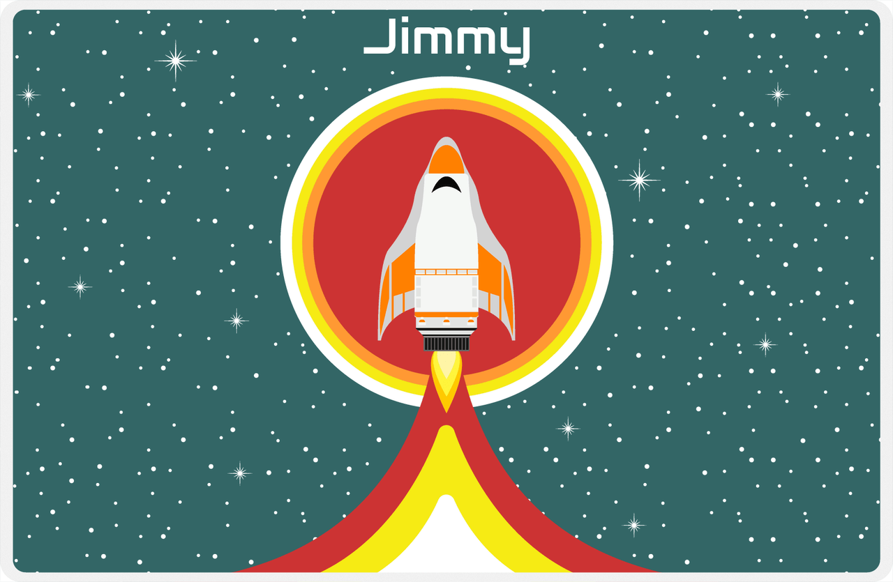 Personalized Rocket Ship Placemat X - Rocket Launch - Rocket I -  View