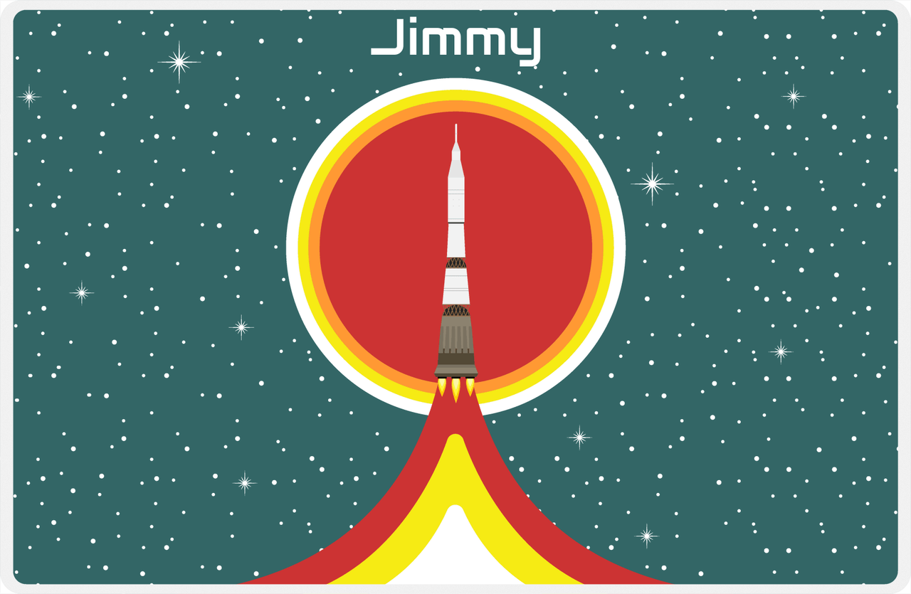 Personalized Rocket Ship Placemat X - Rocket Launch - Rocket VIII -  View