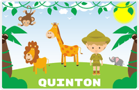 Thumbnail for Personalized Safari / Zoo Placemat III - Savanah Hill - Blond Boy -  View