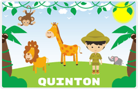 Thumbnail for Personalized Safari / Zoo Placemat III - Savanah Hill - Asian Boy -  View