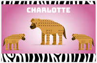 Thumbnail for Personalized Safari / Zoo Placemat X - Safari Animals - Hyenas -  View