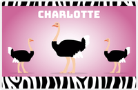 Thumbnail for Personalized Safari / Zoo Placemat X - Safari Animals - Ostrichs -  View