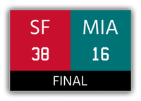 Thumbnail for San Francisco vs Miami Canvas Wrap & Photo Print - 1984 1985 Football Championship - Front View