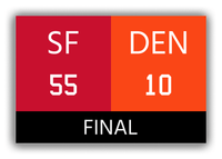 Thumbnail for San Francisco vs Denver Canvas Wrap & Photo Print - 1989 1990 Football Championship - Front View