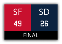 Thumbnail for San Francisco vs San Diego Canvas Wrap & Photo Print - 1994 1995 Football Championship - Front View