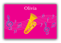 Thumbnail for Personalized School Band Canvas Wrap & Photo Print V - Pink Background - Baritone - Front View