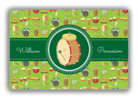 Thumbnail for Personalized School Band Canvas Wrap & Photo Print XVI - Green Background - Percussion II - Front View