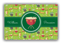 Thumbnail for Personalized School Band Canvas Wrap & Photo Print XVI - Green Background - Percussion III - Front View