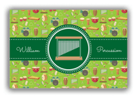 Thumbnail for Personalized School Band Canvas Wrap & Photo Print XVI - Green Background - Percussion V - Front View