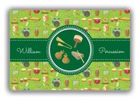Thumbnail for Personalized School Band Canvas Wrap & Photo Print XVI - Green Background - Percussion XII - Front View