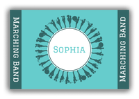 Thumbnail for Personalized School Band Canvas Wrap & Photo Print XVII - Teal Background - Front View