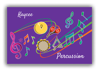 Thumbnail for Personalized School Band Canvas Wrap & Photo Print XVIII - Purple Background - Hand Percussion - Front View