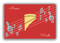 Thumbnail for Personalized School Band Canvas Wrap & Photo Print XIX - Red Background - Marimba - Front View