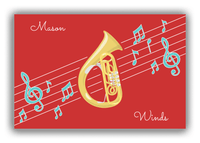 Thumbnail for Personalized School Band Canvas Wrap & Photo Print XIX - Red Background - Sousaphone - Front View