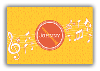 Thumbnail for Personalized School Band Canvas Wrap & Photo Print XXIII - Yellow Background - Recorder - Front View