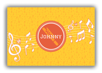 Thumbnail for Personalized School Band Canvas Wrap & Photo Print XXIII - Yellow Background - Flute - Front View