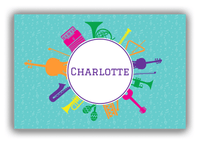 Thumbnail for Personalized School Band Canvas Wrap & Photo Print XXVII - Teal Background - Front View