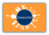 Thumbnail for Personalized School Band Canvas Wrap & Photo Print XXVII - Orange Background - Front View