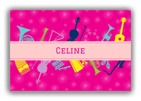 Thumbnail for Personalized School Band Canvas Wrap & Photo Print XXIX - Pink Background - Front View