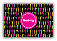 Thumbnail for Personalized School Band Canvas Wrap & Photo Print XXX - Black Background - Circle Nameplate - Front View