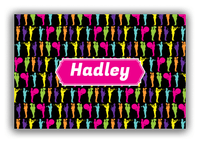 Thumbnail for Personalized School Band Canvas Wrap & Photo Print XXX - Black Background - Decorative Rectangle Nameplate - Front View