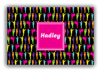 Thumbnail for Personalized School Band Canvas Wrap & Photo Print XXX - Black Background - Square Nameplate - Front View