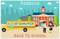 Thumbnail for Personalized School Teacher Placemat IV - Bus Drop Off - Asian Girl -  View