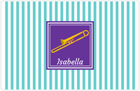 Thumbnail for Personalized School Band Placemat I - Teal Background - Trombone -  View