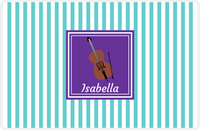 Thumbnail for Personalized School Band Placemat I - Teal Background - Cello -  View