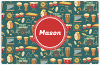 Thumbnail for Personalized School Band Placemat II - Green Background - Circle Nameplate -  View