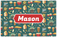 Thumbnail for Personalized School Band Placemat II - Green Background - Decorative Rectangle Nameplate -  View