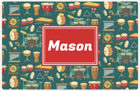 Thumbnail for Personalized School Band Placemat II - Green Background - Rectangle Nameplate -  View
