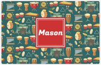 Thumbnail for Personalized School Band Placemat II - Green Background - Square Nameplate -  View