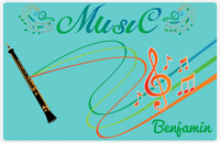 Thumbnail for Personalized School Band Placemat IV - Teal Background - Oboe -  View