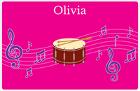 Thumbnail for Personalized School Band Placemat V - Pink Background - Snare -  View