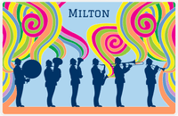 Thumbnail for Personalized School Band Placemat VI - Blue Background -  View