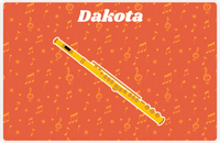 Thumbnail for Personalized School Band Placemat VII - Orange Background - Flute -  View