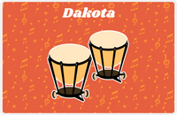 Thumbnail for Personalized School Band Placemat VII - Orange Background - Timpani -  View